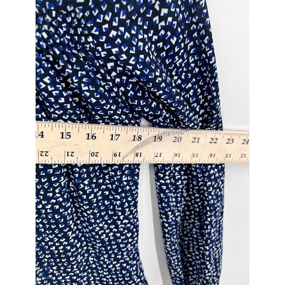 Daniel Rainn Hearts Print Shift Dress Long Sleeve Fully Lined Blue Women's Small - Picture 4 of 7